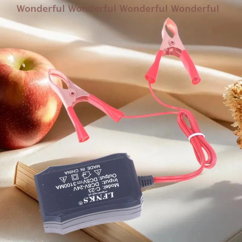 محول قوي 12 فولت 24 فولت إلى 5 فولت، قطعة واحدة، مع مشبك بطارية و3 منافذ USB لشحن الهاتف المحمول الفعال #2