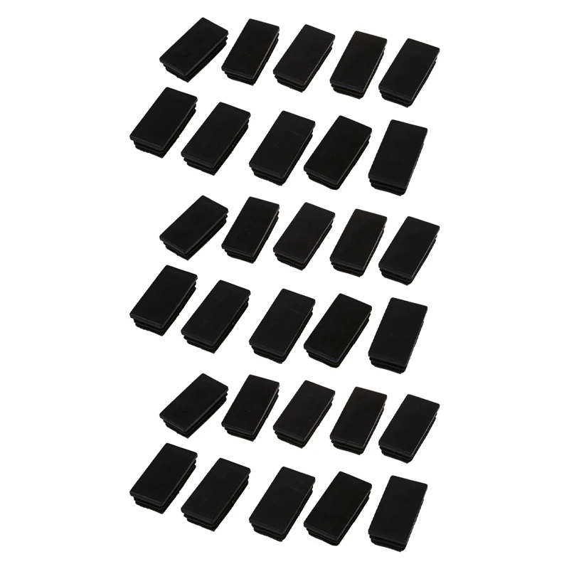 

Plastic Rectangle Tube Inserts End Blanking Cap 25X50mm 30 Pcs Black