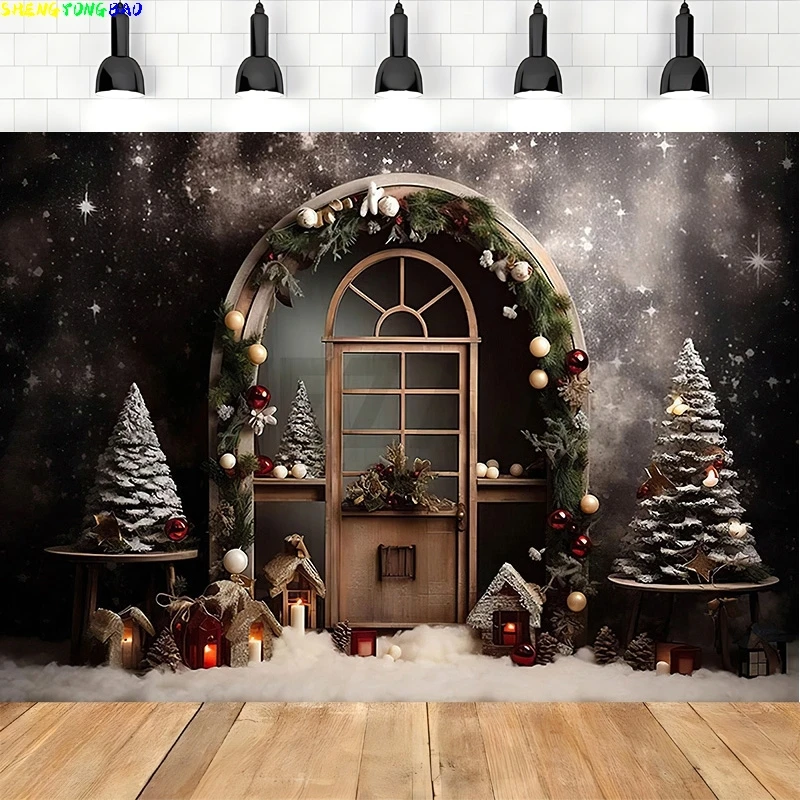 

Merry Christmas Day Gift Photography Backdrops Props Indoor Decoration Winter Wonderful Xmas Eve New Year Background RD-809