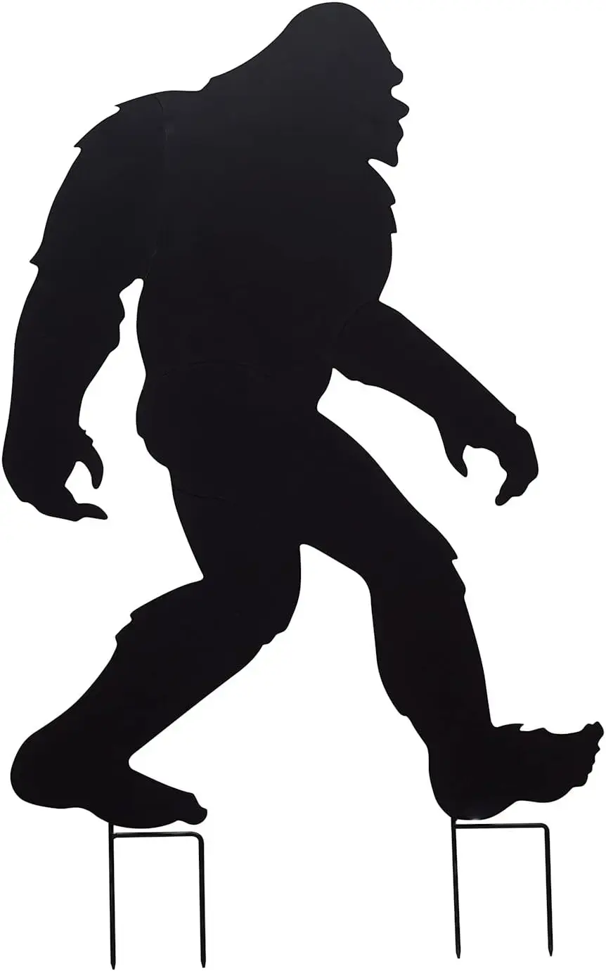 

Bigfoot Silhouette Garden Decor Sasquatch Cut Out Metal Yard Art, 3 Feet Tall Outdoor Decor