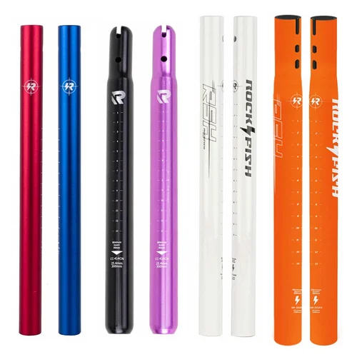 Imagen 2 del producto Tija de sillín de bicicleta Rockfish para chico, tubo de asiento de bicicleta deslizante ultraligero de fibra de carbono, tija de sillín de aleación de aluminio para bicicleta de equilibrio de 12 pulgadas