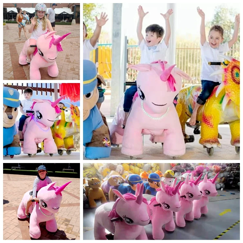 Battery Operated Ride Animal Toy Unisex 114*61*84 Cm * Electric Toy with Coin System Motorized Earn Money Plush CN;GUA GM5901