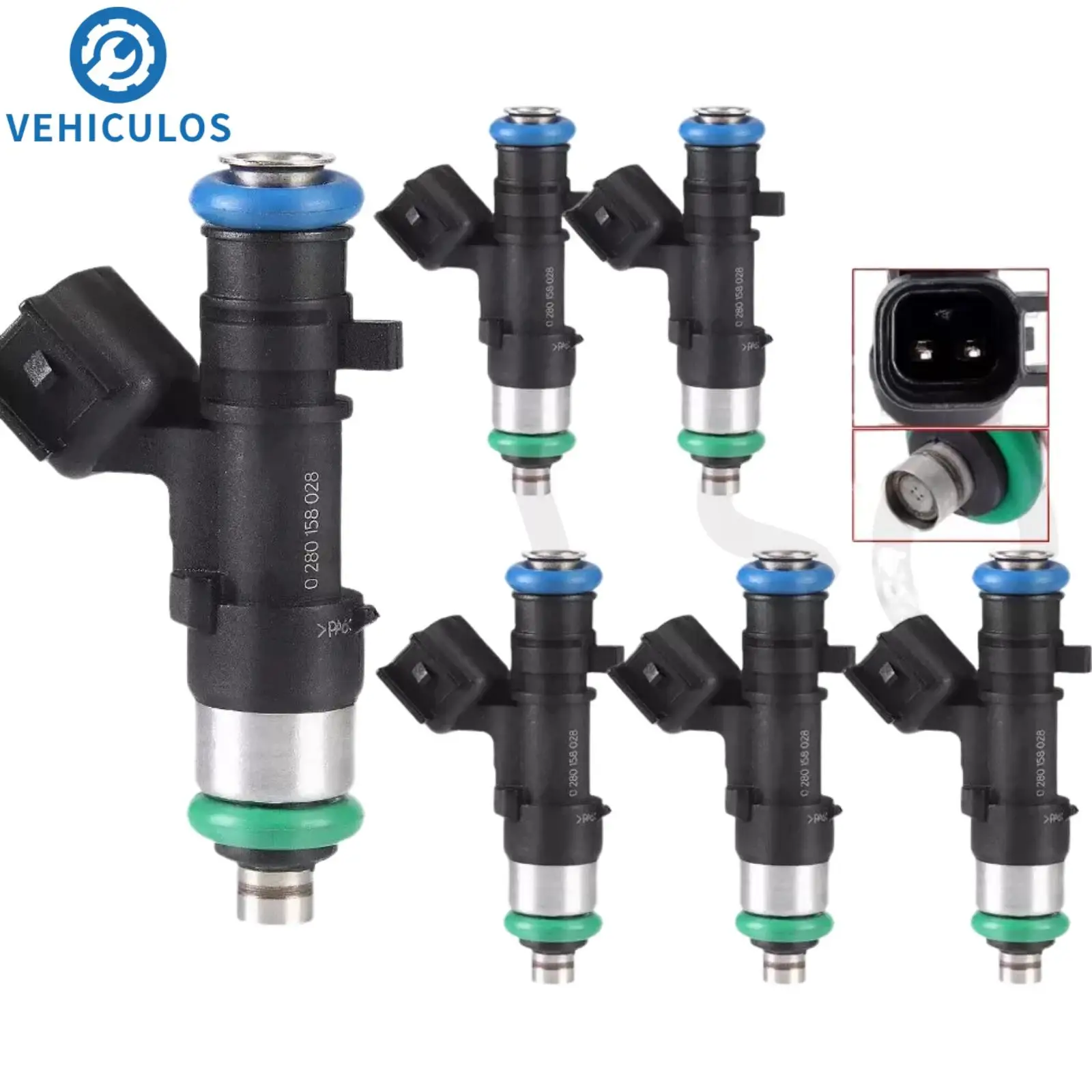 

6PCS Fuel Injector 81212138 0280158028 4591986AA For Dodge Avanger 2.7L 3.5L 2008-2010 Journey Stratus For Chrysler Cirrus