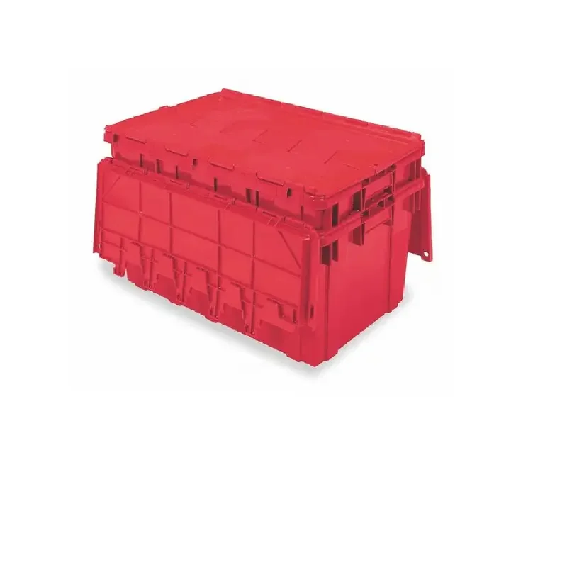 

Attached Lid Container, 16.83 gal, 27 in L, 17 in W, 12 1/2 in H, Red, Plastic