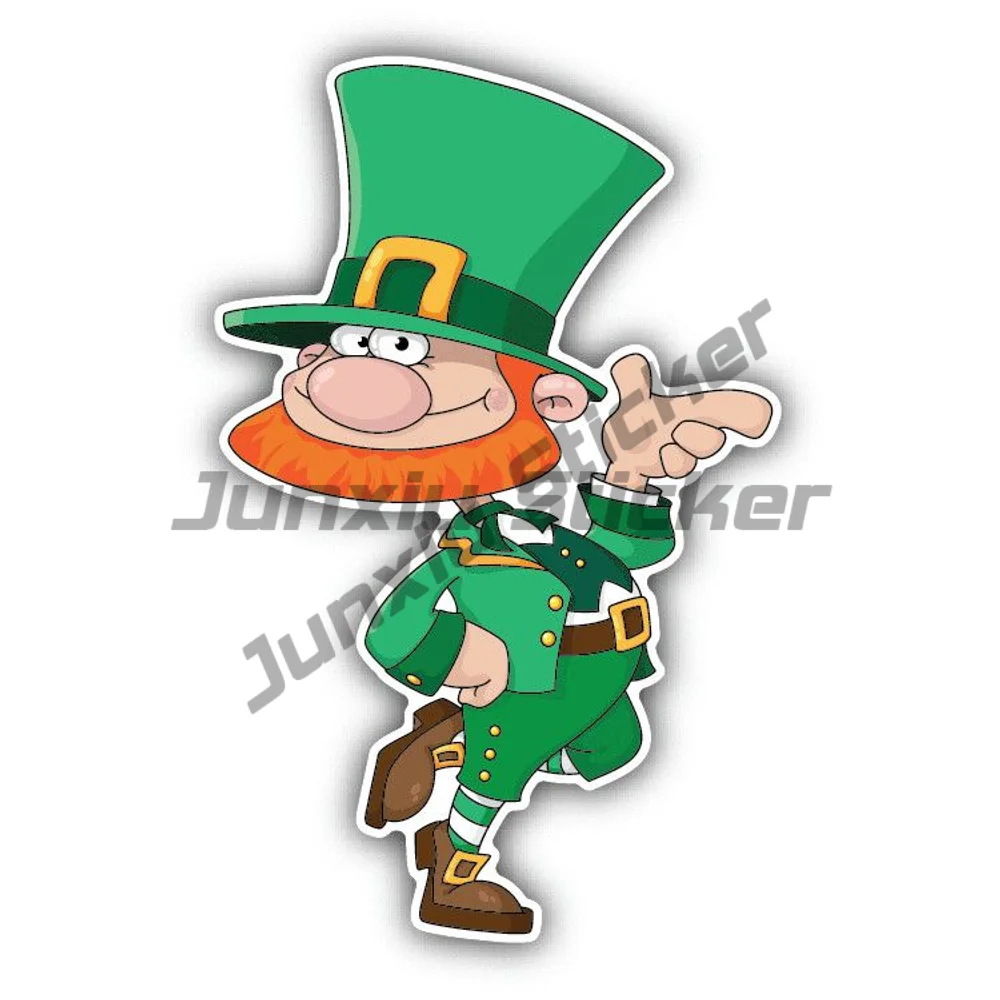

Funny Leprechaun Cartoon Car Bumper Sticker Exterior Waterproof Decals Car Decals And Graphics Suv Window Phone Trunk Windshield