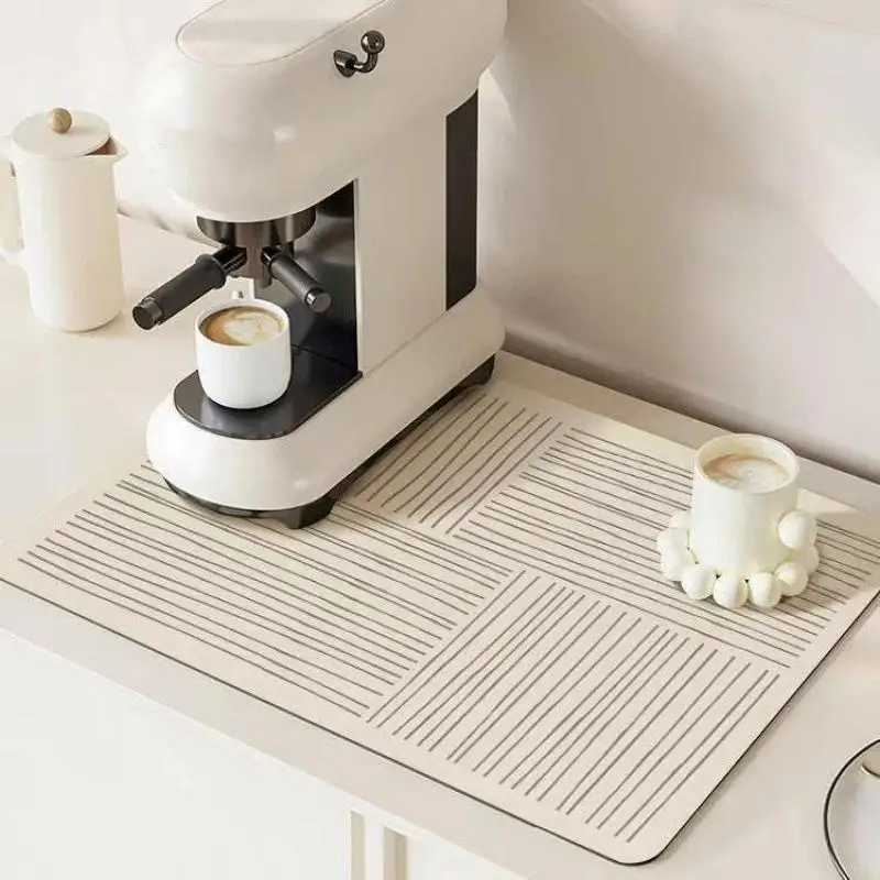 ~Home Diatomite Mat Water Absorbing Pad Heat Resistant Coaster Kitchen Sink Faucet Mat Non Slip Quick Drying
