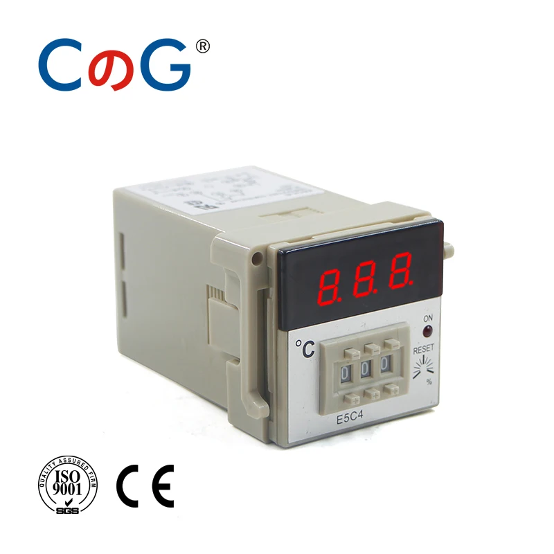 

CG E5C4 0-399 Degree Intelligent Temperature Controller With Base Oven Adjust Mounting AC220V Relay Socket Dial Code Controller