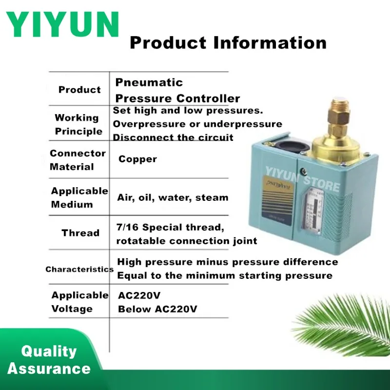 

1pc JNS-C103/C106/C110/120/C130X Pneumatic Air Compressor Pump Pressure Switch Controller