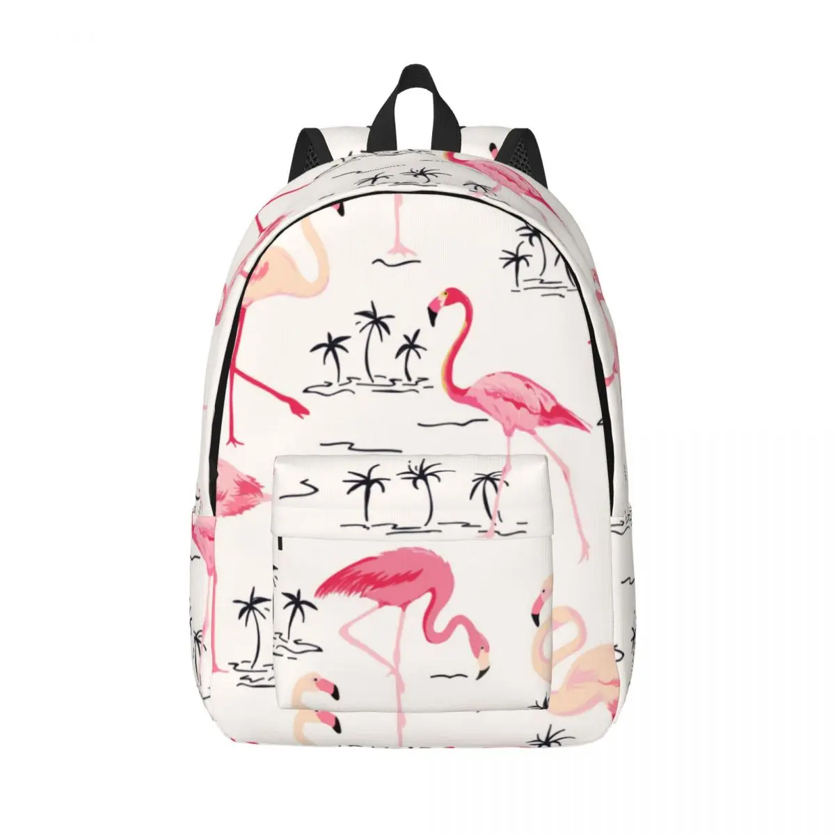 Student Bag Flamingo Bird Retro Palm Tree Backpack Parent-child Lightweight Backpack Couple Laptop Bag