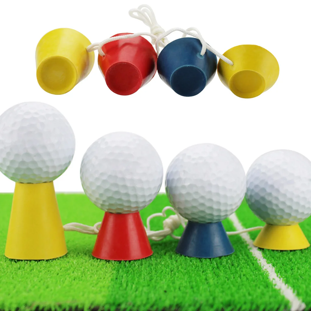 4pcs set Tee Rubber Ball Holder Golfer Ball Rack 4 Height Training Holder Golfing Practice Tool
