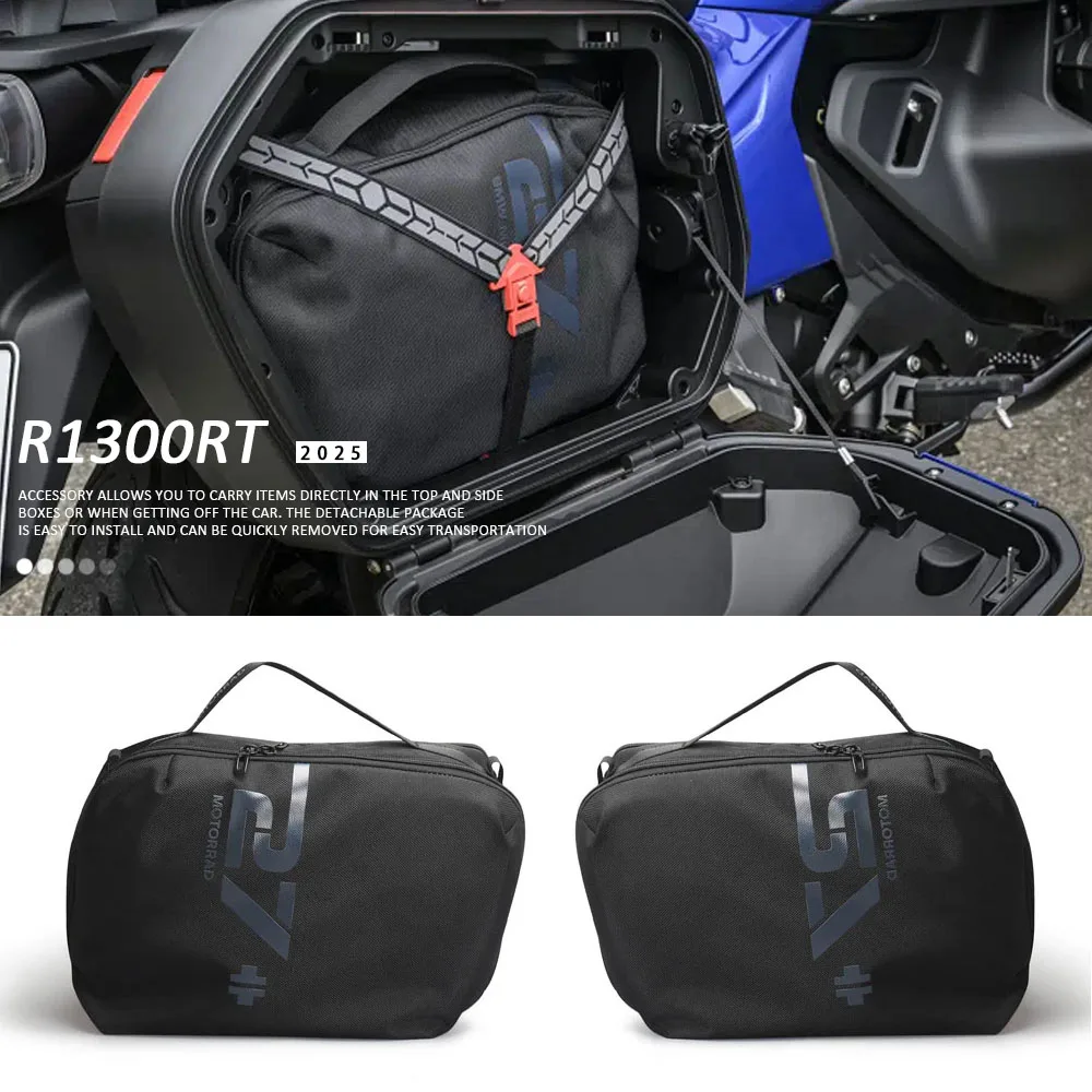 

Для BMW R1300RT R 1300RT R1300 RT 2025 НОВЫЕ аксессуары для мотоциклов Боковые сумки для багажа R 1300 RT Черный верхний чехол следующая внутренняя сумка
