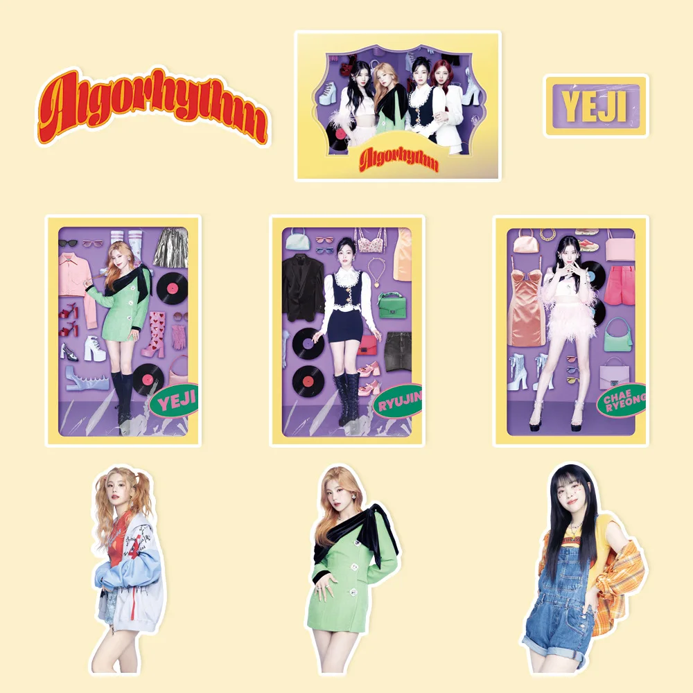 ITZY Idol New Album Algorhythm Series Sticker Decoration Notebook Photo Sticker Yeji Lia Ryujin Chaeryeong Yuna Fans Gifts