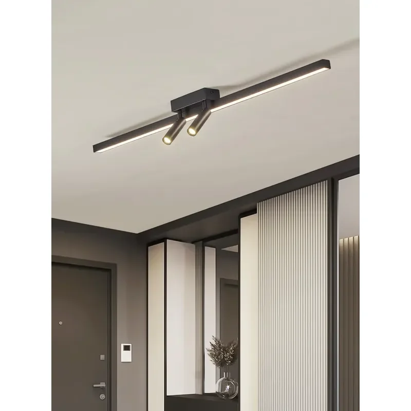 Modern LED Line Ceiling Lamp modern Living Room Dining Room Master Bedroom Study Fixture Gold Black Ceiling Lights