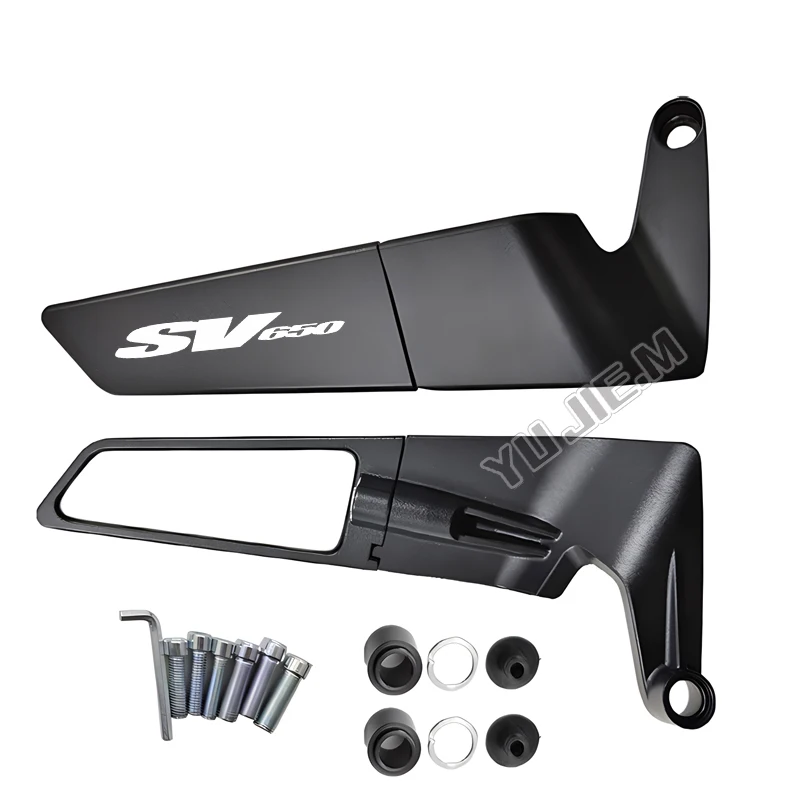 For Suzuki SV650 / S SV 650 S with logo Motorcycle CNC rearview mirror fixed wing Adjustable Rotating Side Mirrors