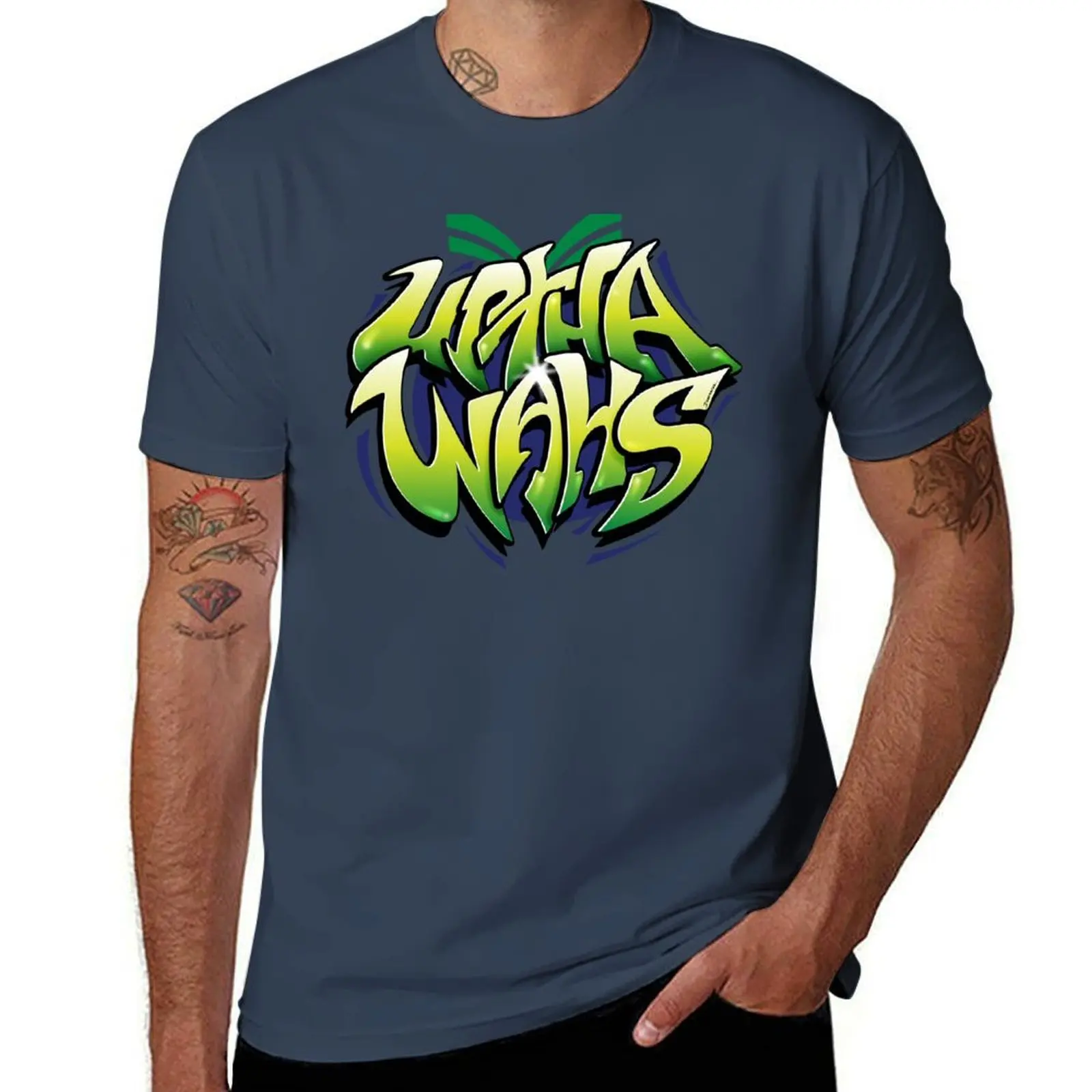

Up Tha Wahs New Zealand Warriors Rugby League nrl graffiti T-Shirt t shirt man designer t shirts for man cotton soft T-Shirt