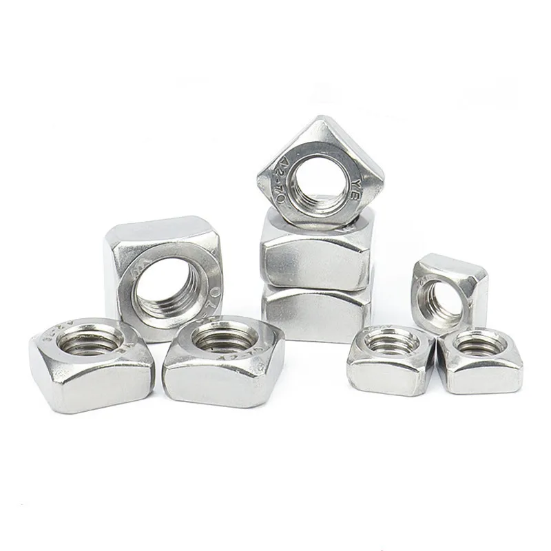 5-50pcs A2 Stainless Steel M3 M4 M5 M6 M8 M10 M12 Square Nuts Din557