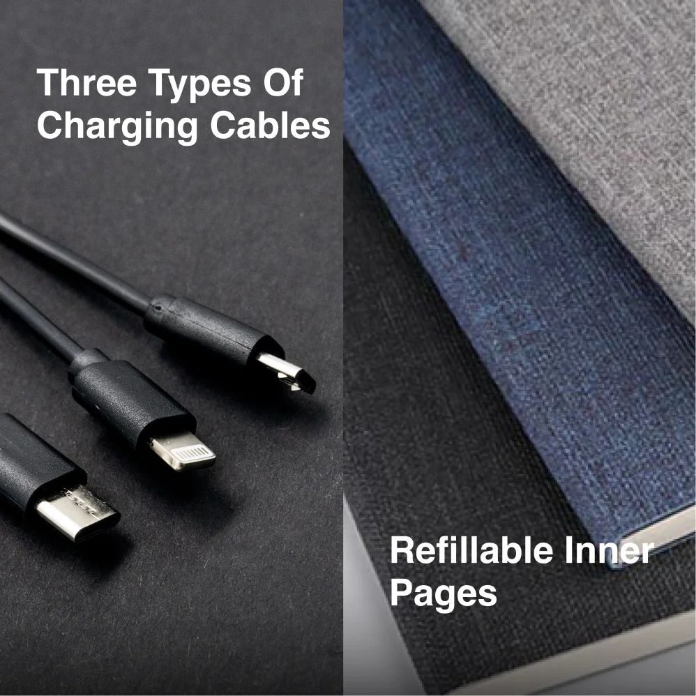 Co-Leather Padfolio with Wireless Charging Notebook, Tablet Holder with Pen – Business Organizer Folder with Notepad