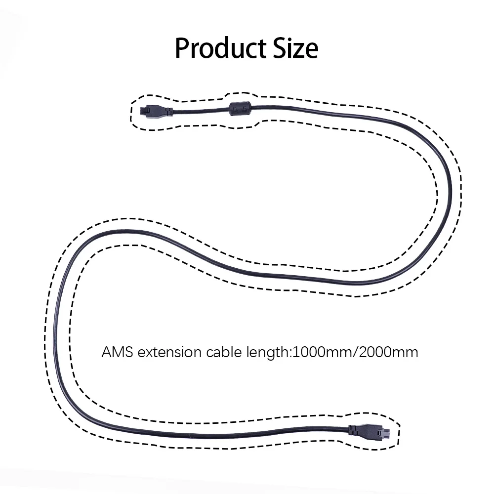 Câble de Bus d'extension à 6 broches pour Creality CFS, 1M, 2M, ligne étendue Hi Combo pour imprimante 3D série X1/P1/H2D