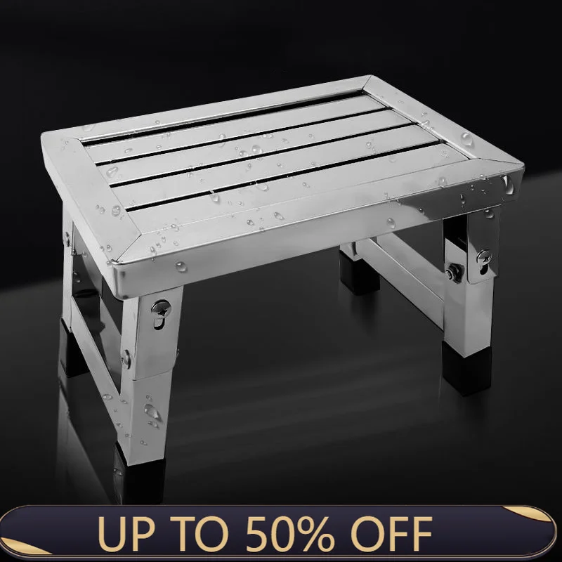 Metal Stools Modern Folding Bench Multifunctional Ottomans Rectangular Footstool Bathroom Decorative Small Furniture For Home