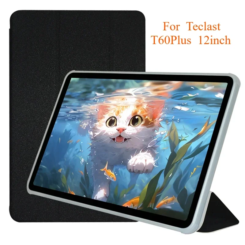 Funda delgada de PU para Teclast T60 Plus (2024), Funda inteligente para tableta PC de 12 