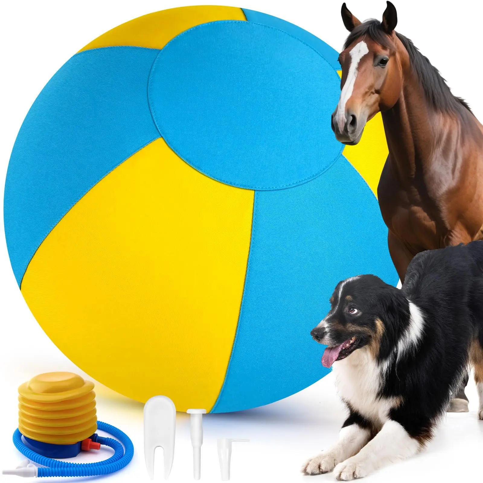 Juguete inflable para perros grandes: bola exterior pastoreo masticable - imagen 3