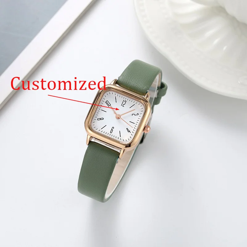 Женские кварцевые часы в стиле ретро с ночником. Простой квадратный цифровой дисплей. Настраиваемые студенческие часы.