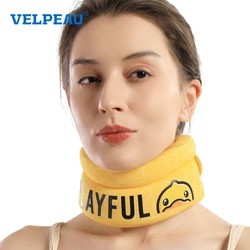 VELPEAU Neck Support Brace Foam for Neck Stiffness and Pain Adjustable Cervical Collar Pillow for Snooze, Anti Snoring