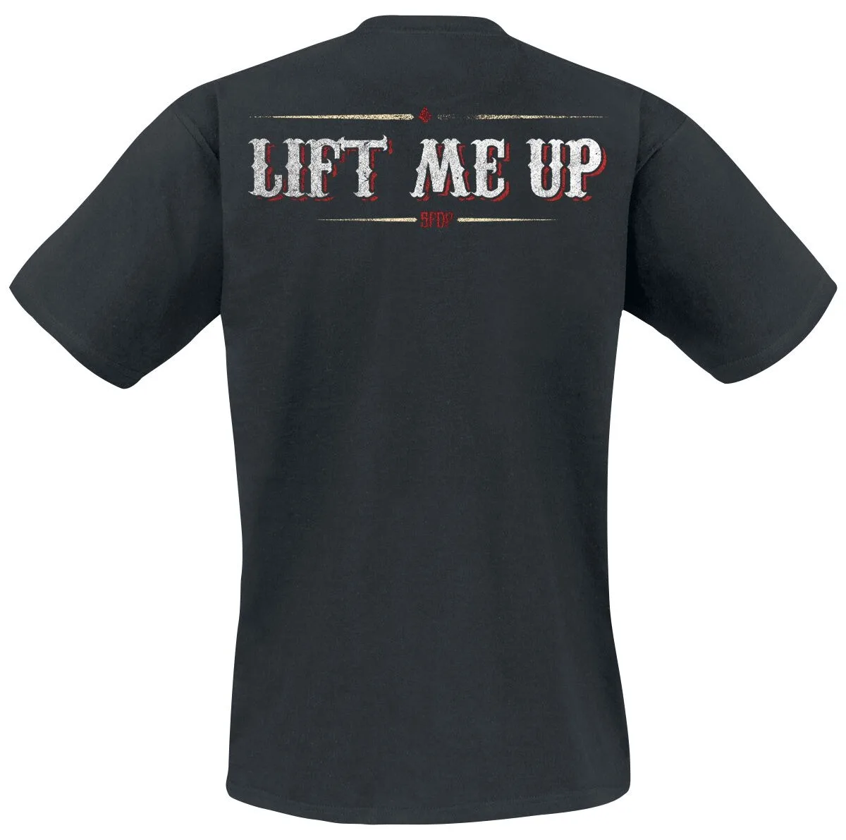 تي شيرت بخمسة أصابع Death Punch Skull للرجال بشريط معدني أسود جرافيك تي شيرت كاجوال بنمط معدني ثقيل #2