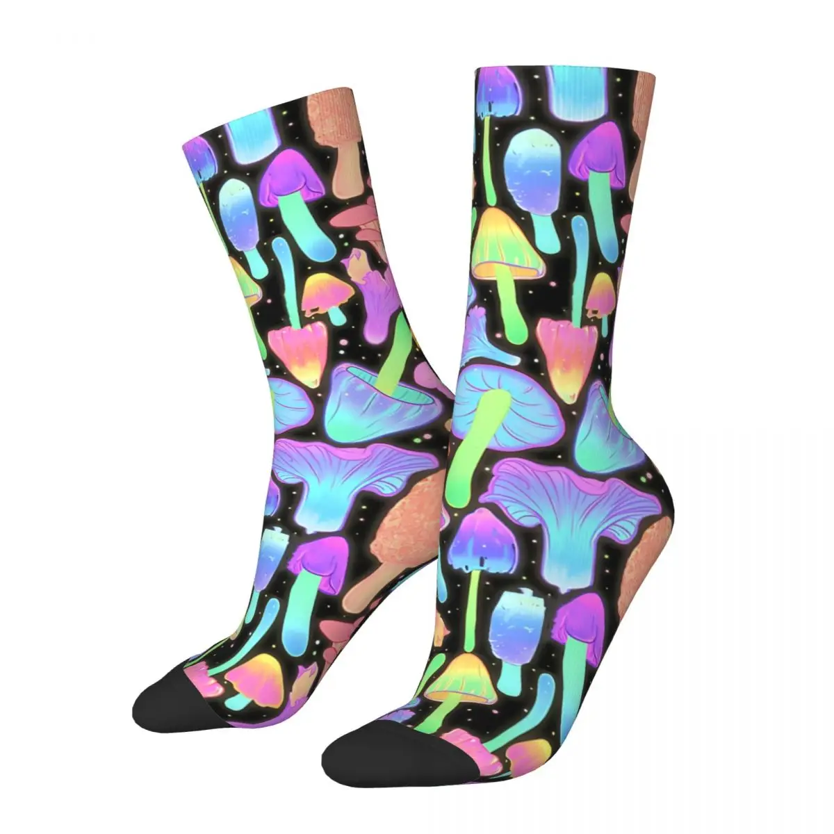 

Spooky Hunt Neon Mushrooms Socks Gym 3D Print Boy Girls Mid-calf Sock