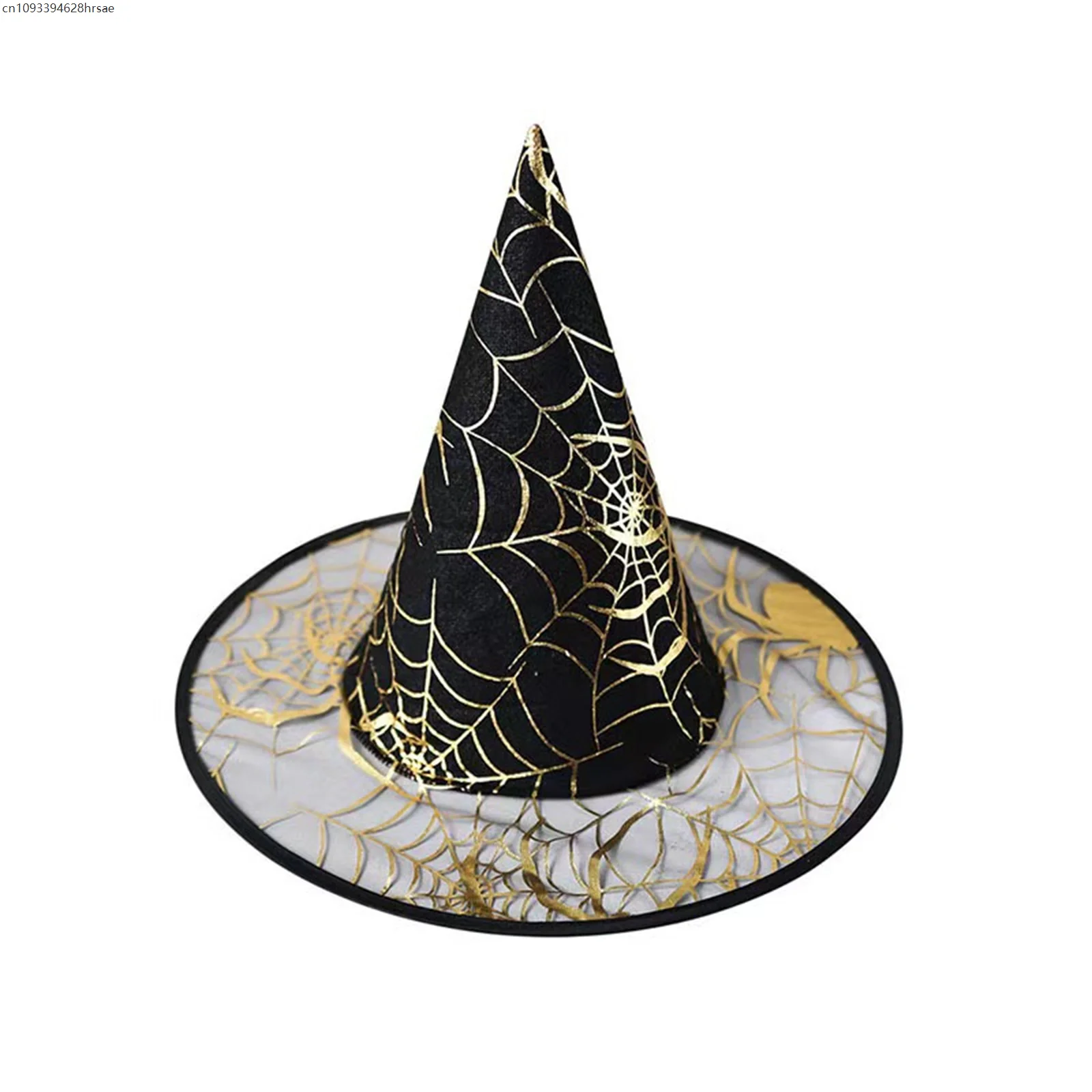 6 unids/set de sombreros de bruja negros para niños y adultos, cinta para mascarada, disfraz de mago, gorros puntiagudos, accesorios de Cosplay para Halloween, decoración de fiesta