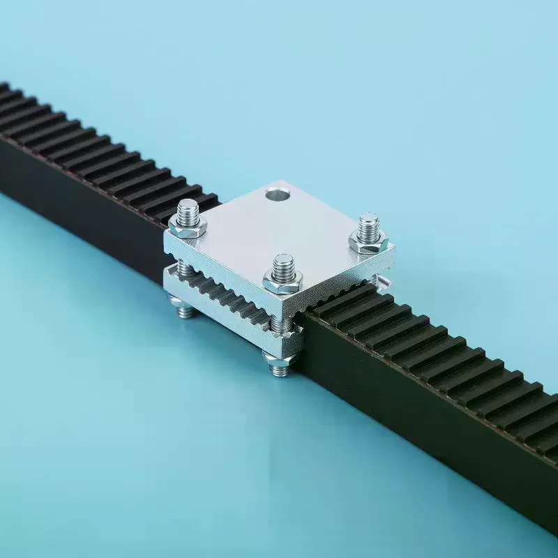Aluminum Trapezoid Teeth Clamp Fit GT2 6mm 10mm Open Synchronous Timing Belt Gear Board Connecting Plate For 3D Printer