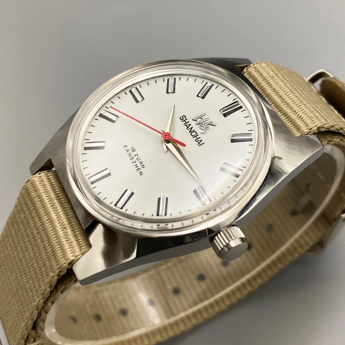 ساعات شنغهاي 36 ملم ساعة يد ميكانيكية للرجال موديل 7120 دروبشيبر