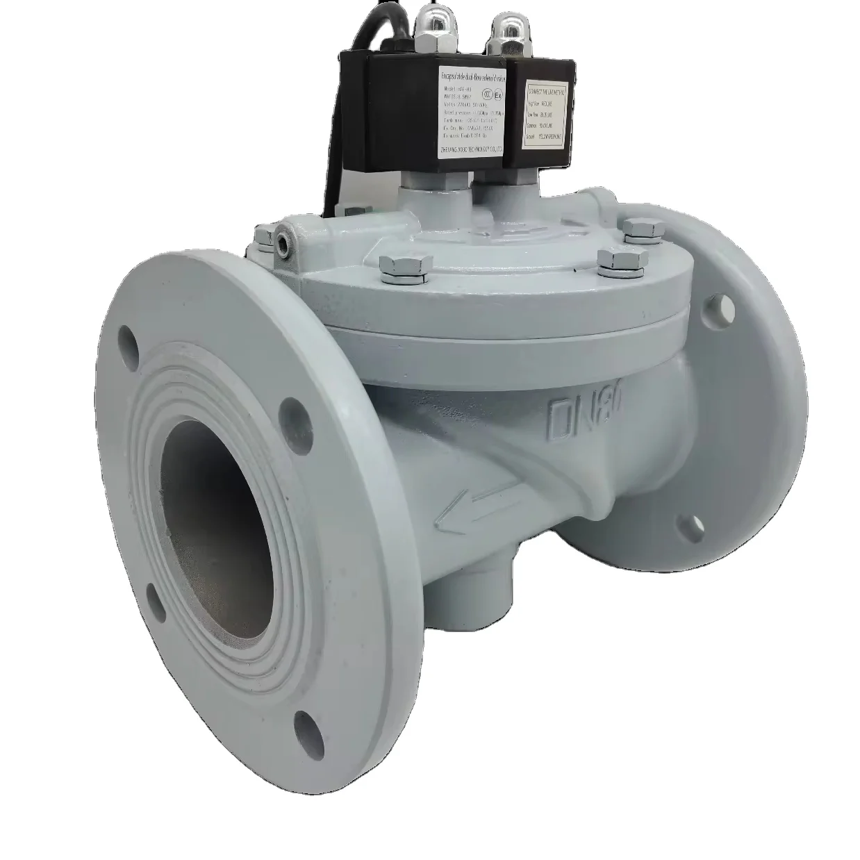 

mSF-80 Flange Encapsulated Dual-Flow High Pressure Flange Connection Water Aluminum Solenoid Valve