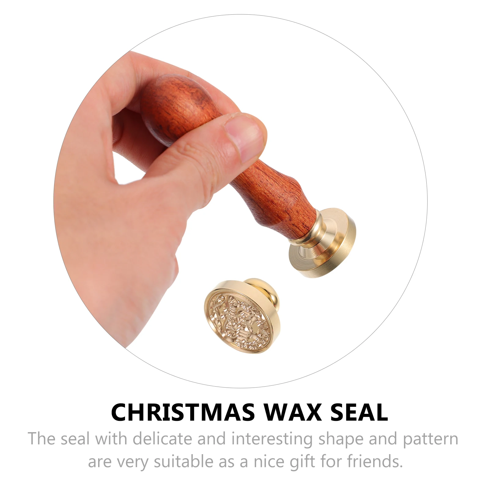 

Retro Stamps Heads Fire Lacquer Stamp for DIY Christmas Pattern Sealing Crafts Holiday Greeting Cards Elegant Copper Seal Stamp