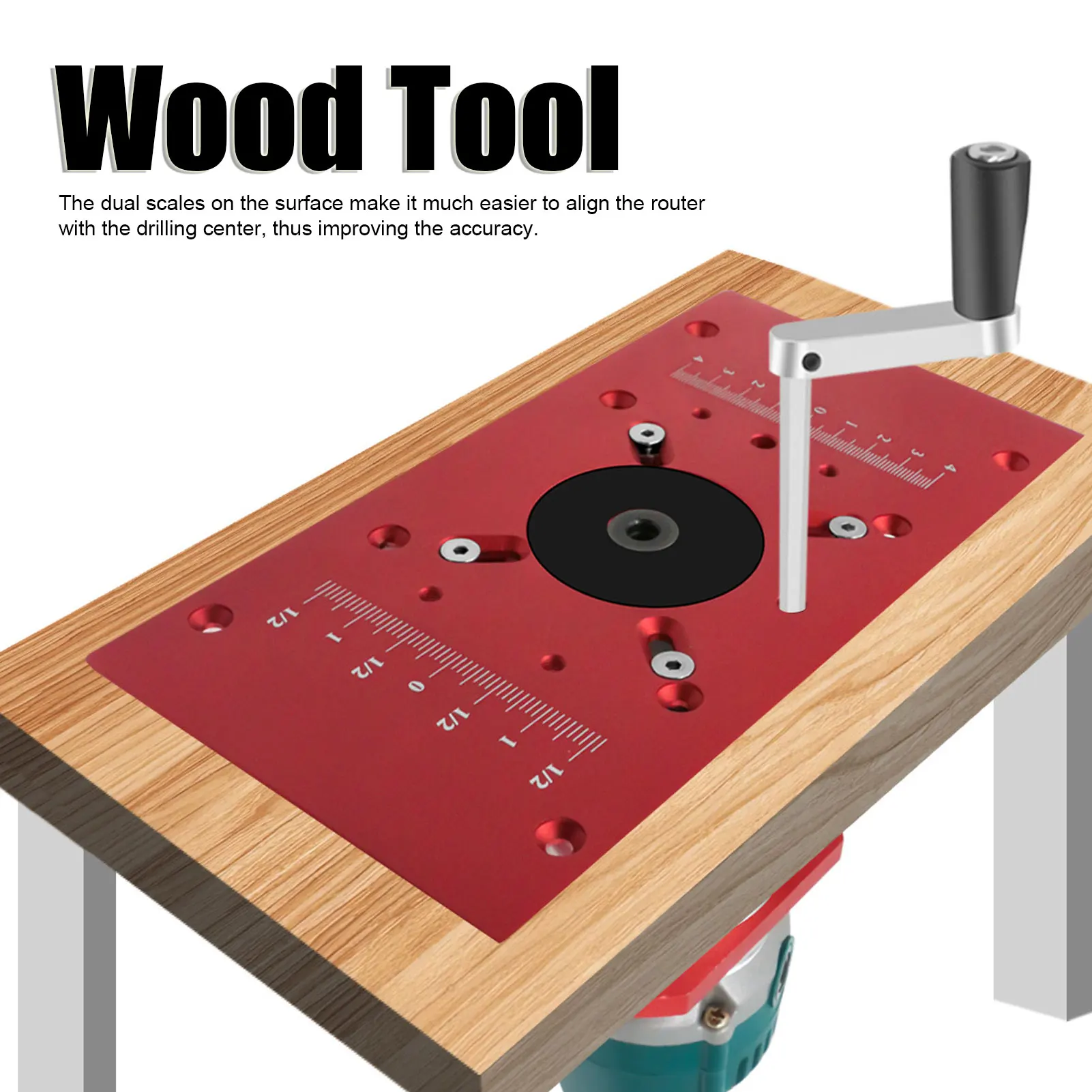 

Aluminum Router Table Insert Plate 300x235mm Lift System Base Board for Woodworking DIY & CNC Machine Accessories