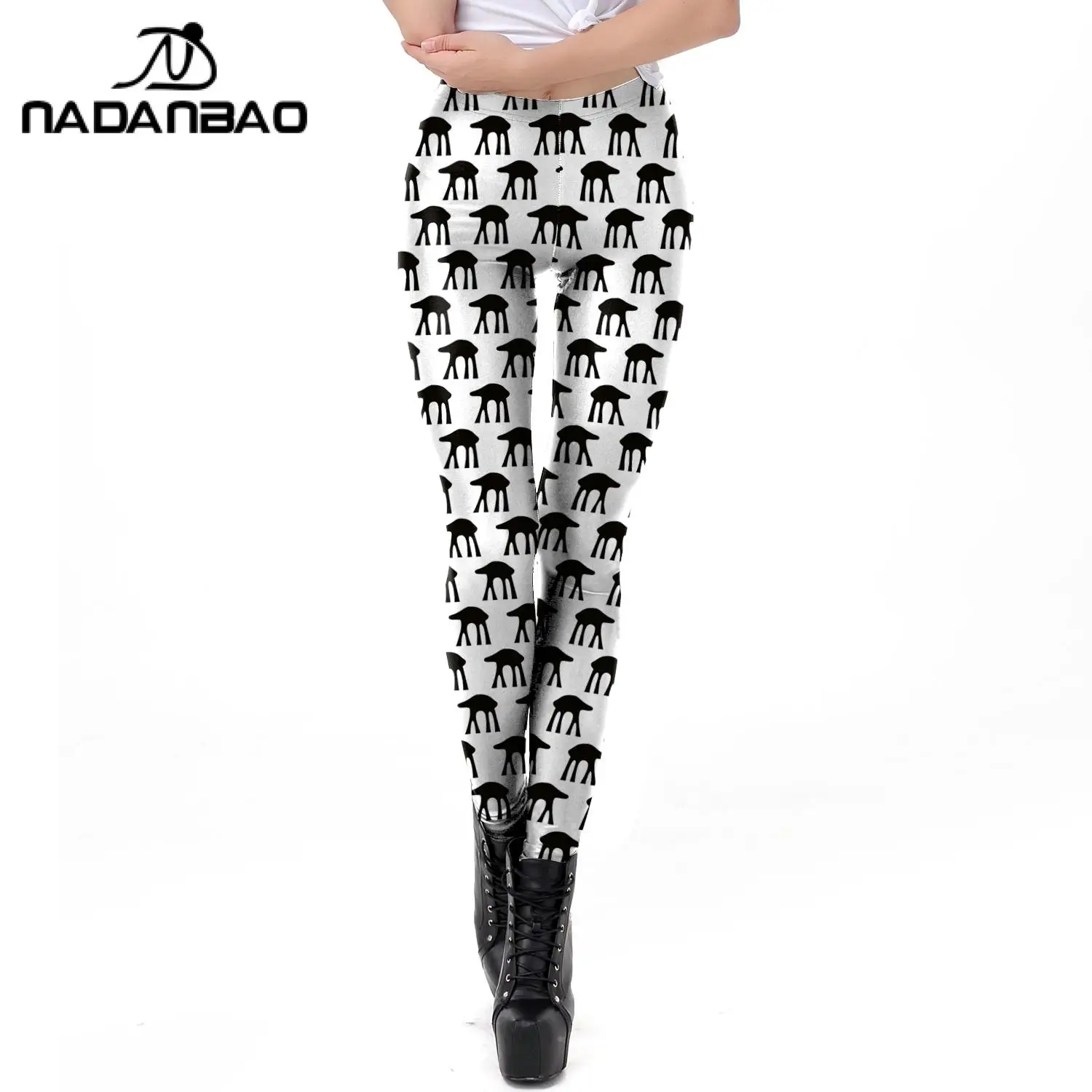 Nadanbao-Calças de ioga sem costura para mulheres, leggings sexy de cintura alta para esportes de corrida, impressão 3D, perneiras fitness