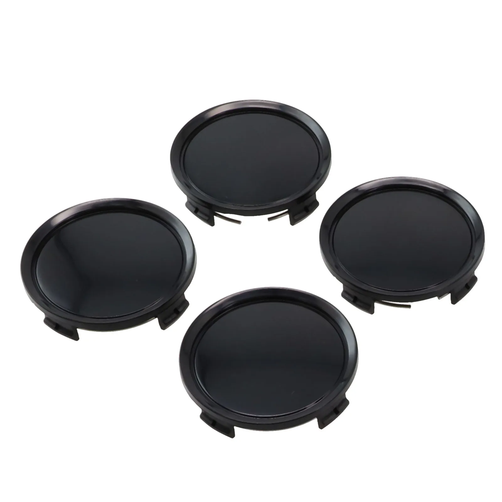 4pcs/set Universal ABS Car Wheels Center Cap Car Wheel Center Hub Cap Hubcap Black Protector Decorations 75mm (2.95 Inch)