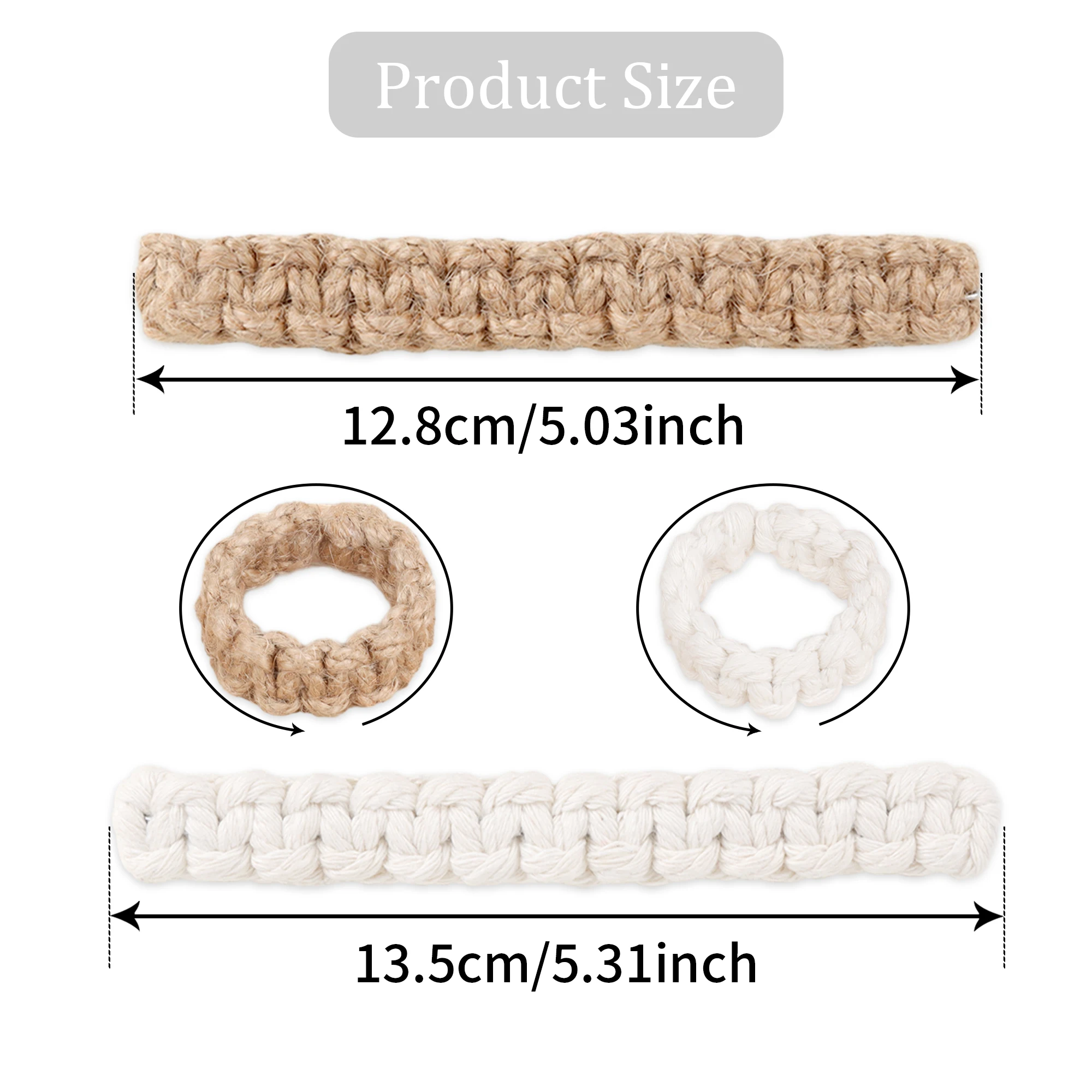 4pcs Plain Hand-woven Linen Grass Napkin Ring,Straw Ring,Western Restaurant Napkin Buckle,Home Decoration,Christmas Decorations