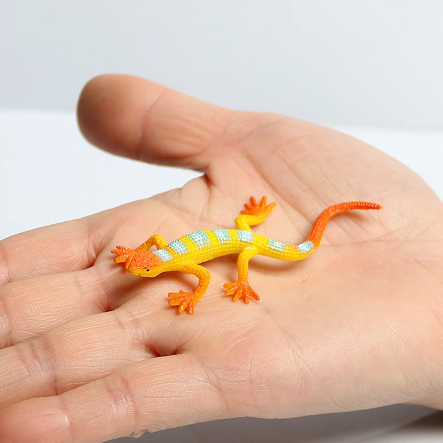 Figura de acción de lagartos falsos de colores surtidos para niños, juguete de PVC de simulación para fiesta de reptiles, colección de 12 piezas