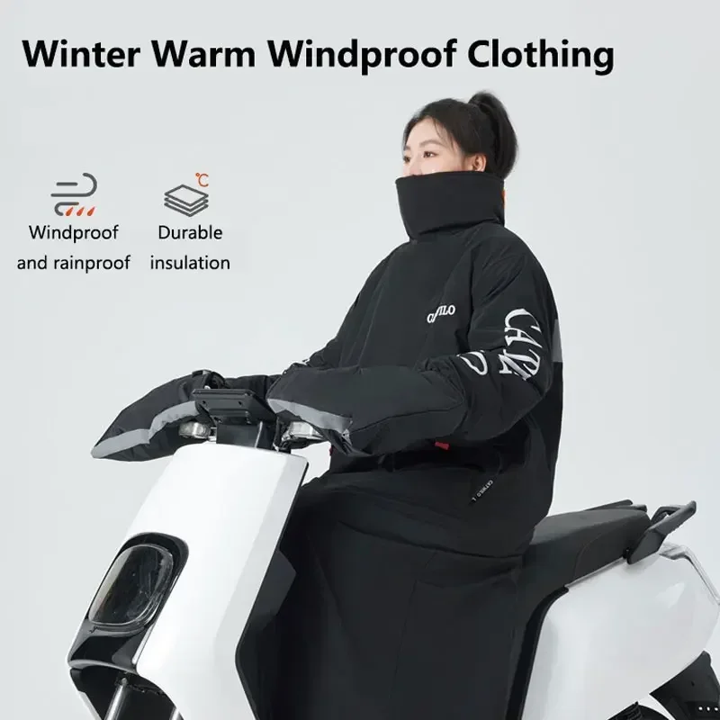 Motorcycle Winter Riding Windshield Cover Windshield Quilt Plus Velvet Thickening Increase Waterproof Cold Protection Clothing