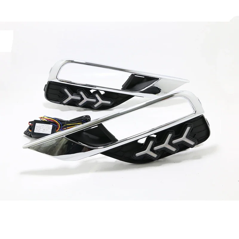 2pcs For Honda CRV CR-V 2015 2016 DRL Daytime Running Light DRL with Turn signal fog lamp Relay Daylight car style