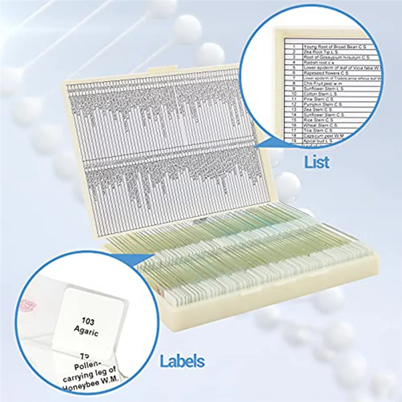 

Слайды для микроскопа с образцами от детей, предметные стекла для микроскопа для микробиологии взрослых детей, 100 шт.