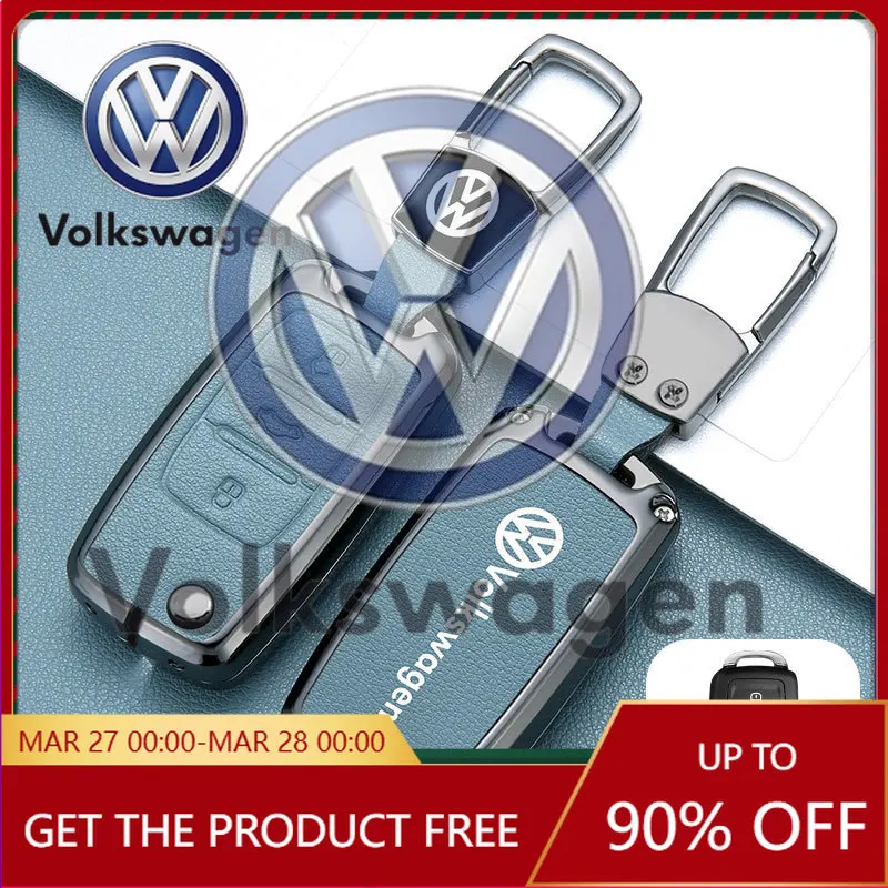 Emblemas para VW Volkswagen, pegatina para coche, funda para llave de coche, carcasa para VW Volkswagen Polo Golf Passat Beetle Caddy Tiguan Sko