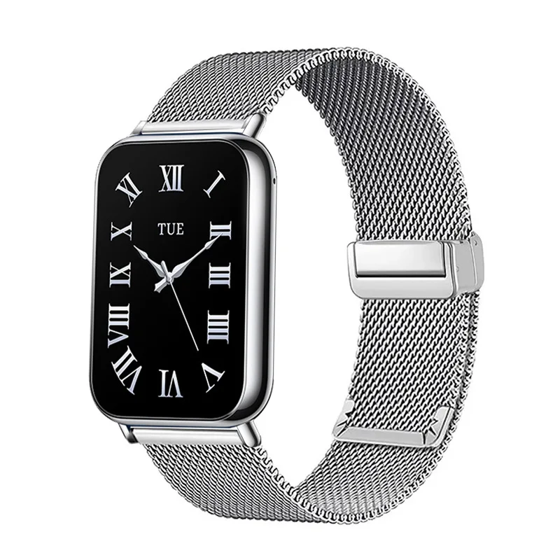 交換用磁気ミラネーゼメッシュバンド,ステンレススチール,Xiaomi Mi Band 8 pro,redmi 4用ループ