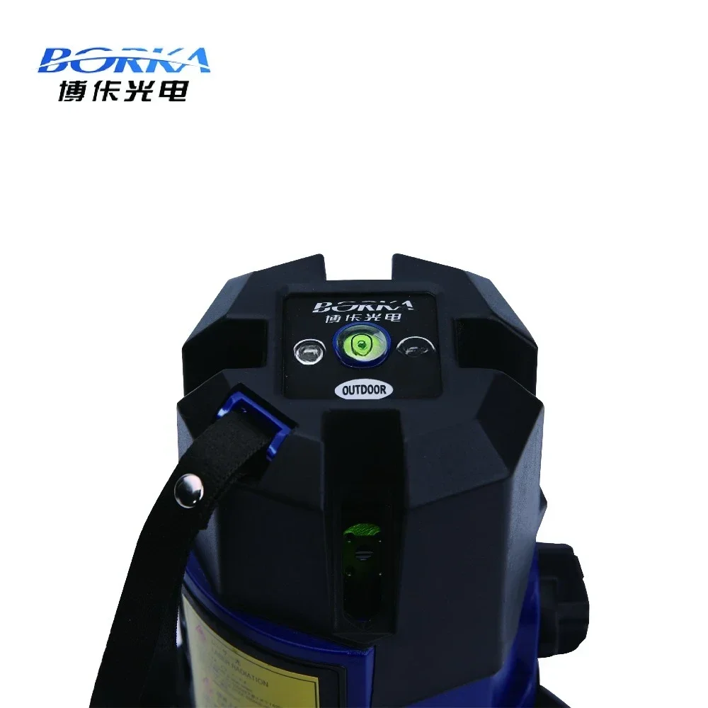 Borka LED Blue Light 5 lines 4V1H 360 Rotary Cross Line Level Self Leveling Instrument