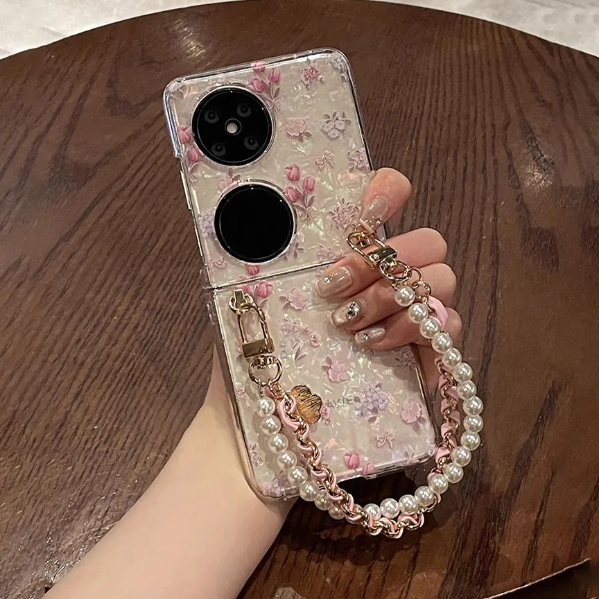 

Противоударный чехол для телефона Samsung Galaxy Z Flip7 Flip6 Flip5 Flip4 Flip3 с цветочным дизайном