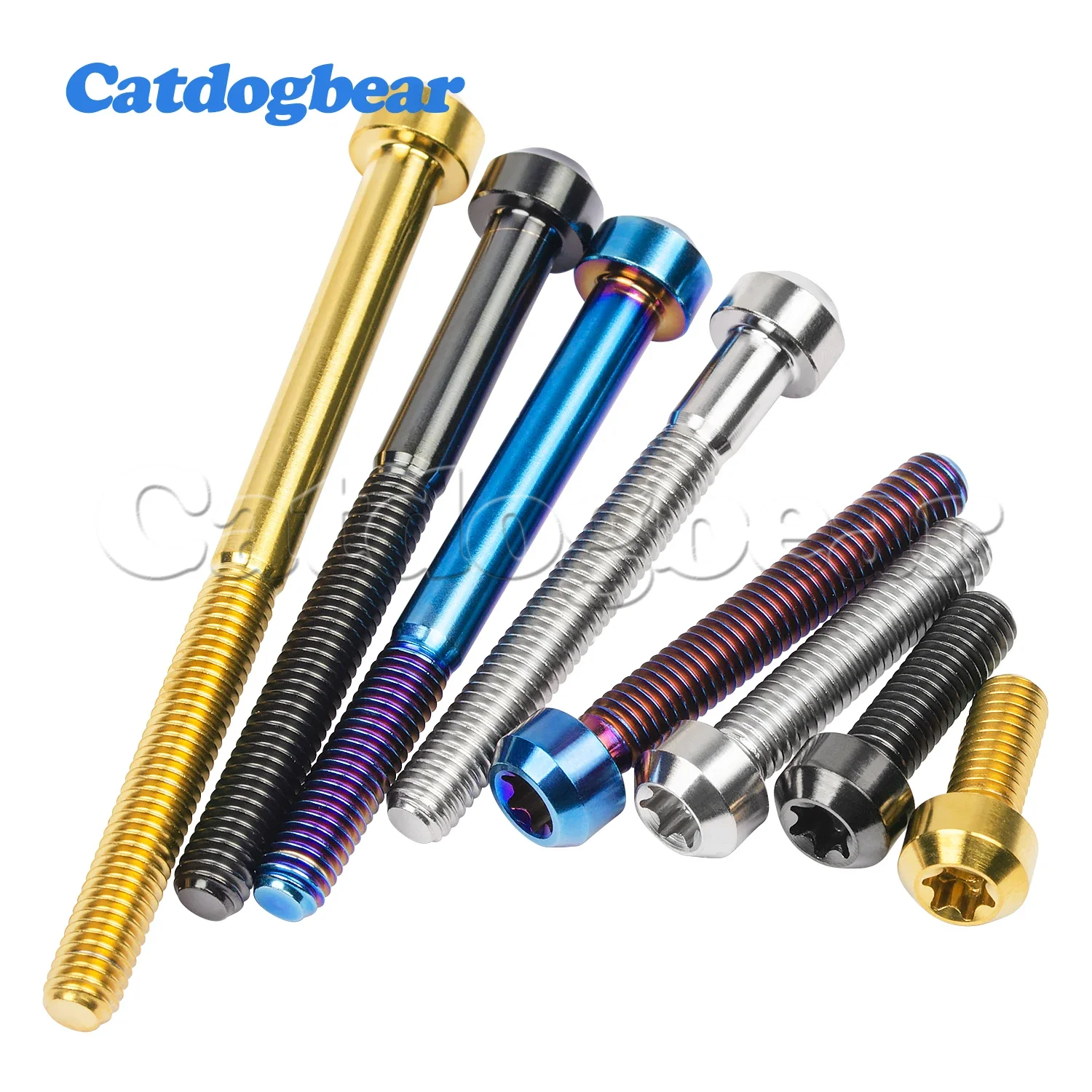 Catdogbear  M5x10 15 20 25 mm Titanium Bolt Torx Head Screw For Bicycle Motor Multiple Colors