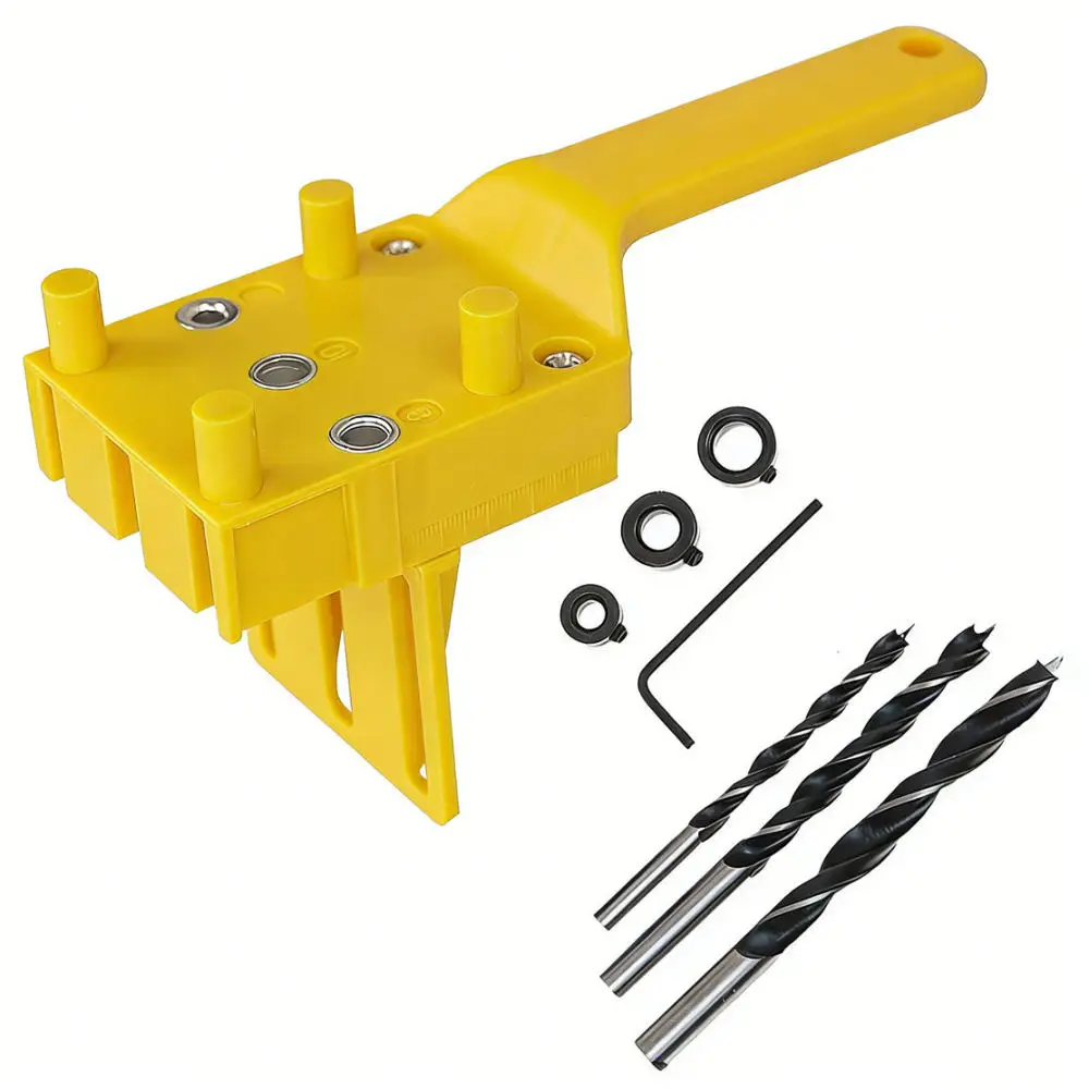 Precision Dowel Jig Manual Hole Puncher Woodworking Drill Guide Locator Tool For Furniture Cabinet Assembly Carpentry Craft