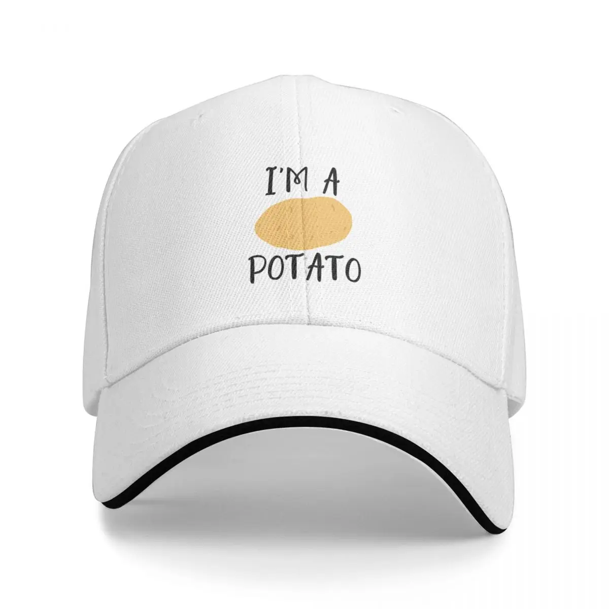 Cute Potato Print on Pink Backgound Baseball Cap fishing hat Christmas Hat birthday Men Hats Women's