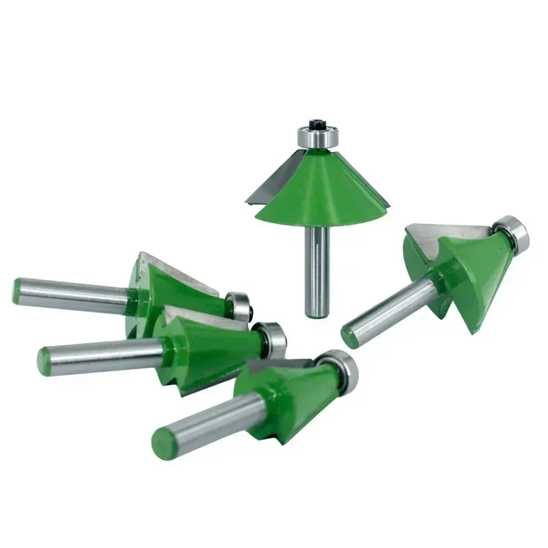 8mm Shank Chamfer Router Bit 22.5 Degree Bevel Edging Milling Cutter for Wood Woodorking Machine Tools